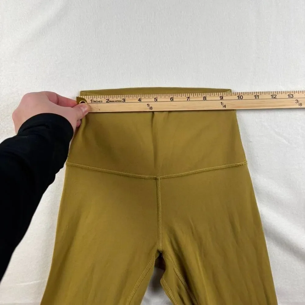 Lululemon High-Waisted Olive Green Leggings | Size 2